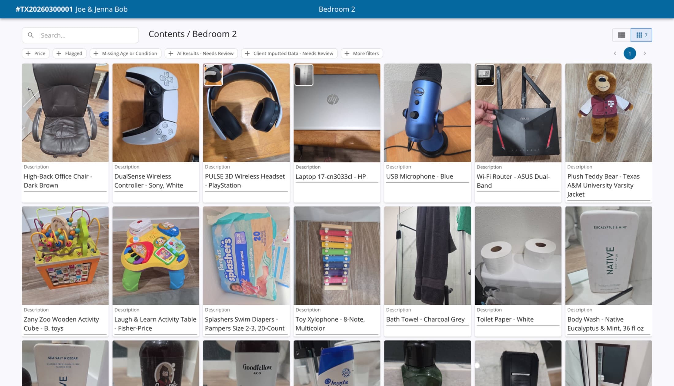 Claim Manager — AI Contents view